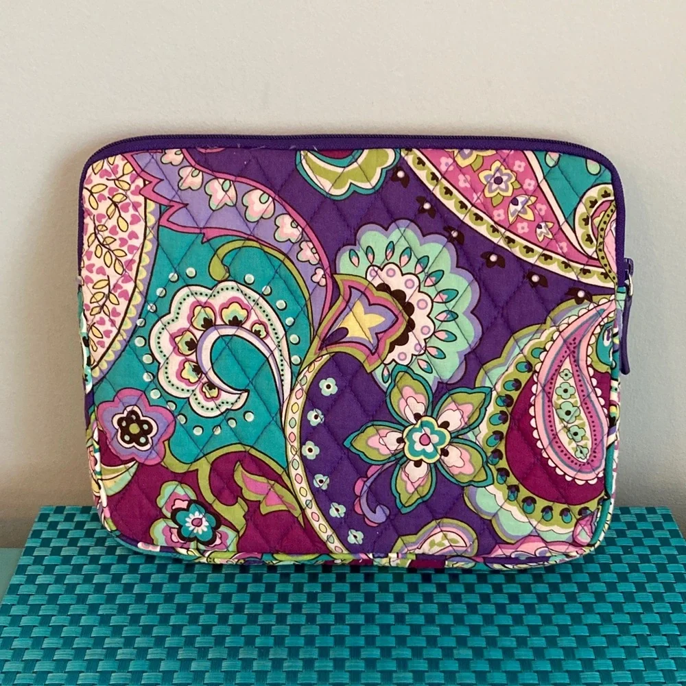 Vera Bradley Paisley Tablet Sleeve - Purple, Teal, Pink